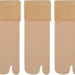 Women's Nylon Fur Thumb Winter Socks - Pack Of 3-image-5