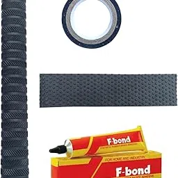 Rai & Gen Premium Black Cricket Bat Grip Combo Set | Includes Bat Grip, Toe Guard, Wrapping Tape, Adhesive (Pack Of 4 Items) | Smooth Rubber Grip Size 2.5 cm - 3.5 cm-picture-12