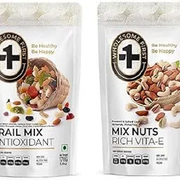 Wholesome First Trail Mix 170 grms + Mix Nuts 170 grms Gluten Free, Non GMO and 100% Vegan Pack Of 2-picture-20