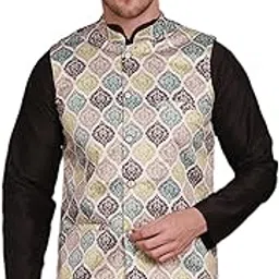 jompers Men's Floral Printed Nehru Jacket-picture-11