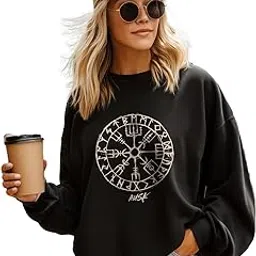 enitor Women's Oversized Front Printed Sweatshirt for The Bold Personality-picture-10