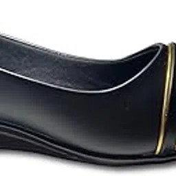 Stylish Black PU Wedge Heels for Women | Comfortable Daily and Office Footwear-picture-34