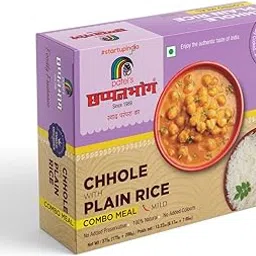 PATEL'S CHAPPANBHOG SINCE 1989 Ready to Eat Combo Meal - Chhole With Plain Rice Instant Meal | Just Heat and Eat | Mild Spicy And Natural Taste - 375 G-picture-30