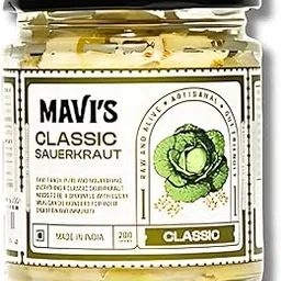 MAVI's Classic Sauerkraut | Organic Cabbage & Ajwain seeds | Fermented Cabbage | Gut Friendly | 200g | Pack of 1 |-picture-15