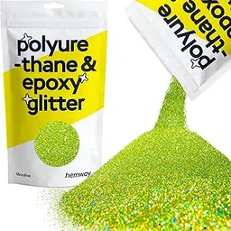 Hemway | Polyurethane & Epoxy Glitter - MICROFINE - 1/256" 0.004" 0.1mm - Lime Green Holographic / 100g-picture-10