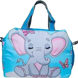 Blue Elephant Printed Travel Duffle Bag | Multipurpose Sling Bag with Separate Shoe & Laundry Compartment | Perfect for Kids, Men & Women | Lightweight, Durable & Stylish Travel Companion-image-75