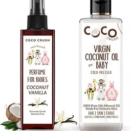 Combo of Virgin Coconut Oil for Babies and Coconut Vanilla Baby Perfume | 100% Pure and Natural | Nourishing Care Bundle for Your Little One (100ML (2x50ML))-picture-23
