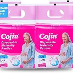 Cojin Disposable Maternity Pad Panties For Postpartum Care | New Mom Maternity Pads After Delivery| 12-14 hrs Protection (4 Combo Pack - 20 Panties) - Postpartum Diapers-picture-31