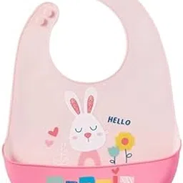 BABY STATION Silicone Baby Bib | Waterproof Feeding Bib with Crumb Catcher Pocket | Adjustable Neckline with Button Closure | Washable & Reusable Silicone Bib for Babies 6–36 Months-picture-44