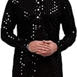 jompers Mens Chikankari Embroidered and Sequence Kurtas-picture-25