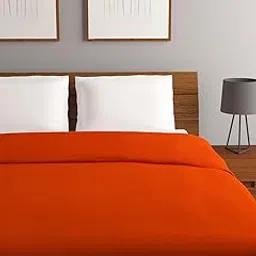 Rubix Home 220 GSM All Season Orange Fleece Blanket Double Bed-picture-38