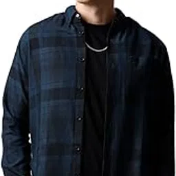 the bear house Men's Checkered Slim Fit Shirt-picture-56