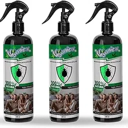 Veganie-X Bed Bug killer Spray- Natural, Herbal Bed Bugs Spray for Long Lasting Protection, Instant Action, Organic Insect Repellent With Pleasant Fregrance | Kids Safe Pet Safe (3 Units of 200 ml)-image-57