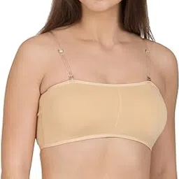 tweens Strapless Tube Bra - Removable Medium Pads - Beginners Bra - Cotton Rich Fabric - Seamless - Wirefree Bra-picture-33