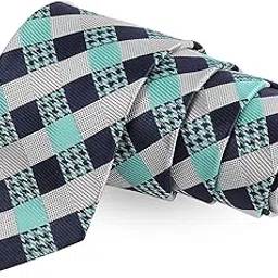 peluche The Clubbed Design Blue Colored Microfiber Necktie For Men-picture-23