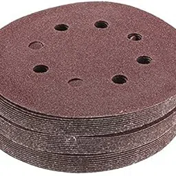 H9 5-Inch Round Sandpaper 8-Hole Hook & Loop Sanding Discs (P60) for Orbital Sander, 125mm, Pack of 50-picture-17