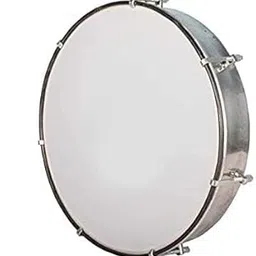 MUSIQAA JAHAN® Musical Instruments Duff (S.S), 18.2 inch, Silver-picture-17