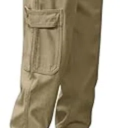 leriya fashion Men's Mid Rise Cargo Pants with 6 Pockets, Premium Cotton Drawstring Trousers, Comfortable Casual Workwear Joggers, Stretchable Track Pants for Office and Parties image 1