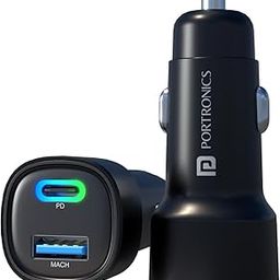 Portronics Car Power 30 Dual Output Fast Car Charger with 30W Type-C PD & 30W USB, LED Indicator, Charging Adapter Compatible with Cars for iPhone & Android Smartphone, Smartwatch(Black)-picture-11