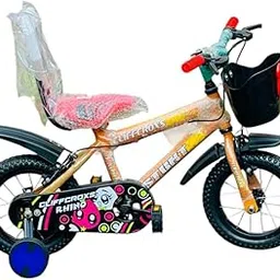 CLIFF CROXS Steel Frame 12T Road Cycle for Kids with Adjustable Seat & Bicycle Backrest,Training Wheels (90% Assembled) for Boys & Girls Ideal for Age Group 2-4 Years (Yellow)-image-72