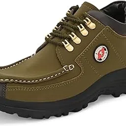 kraasa Men's Lace Up Solid Outdoor Boots | Soft Cushioned Insole, Feet & Arch Support, Trendy, Stylish Boots-picture-45