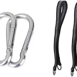 MYADDICTION Phenovo Polyester Bar Swing Hanging Straps 54cm 2pcs Black+Phenovo Swing Set Clip Snap Hook Swing Connector 2pcs-picture-13