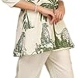 aimers craft Women's Cotton Floral Printed Straight Short Kurti with Pant Set-picture-15