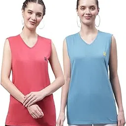 Regular Fit Cotton Solid Gym Vest for Women (Pack of 2)-V_SL_PIN_BLU_002-P-image-34