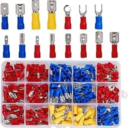 280 PCS Insulated Wire Electrical Connectors Assortment - Butt, Ring, Spade, Quick Disconnect - Crimp Marine Automotive Cable Terminals image 1