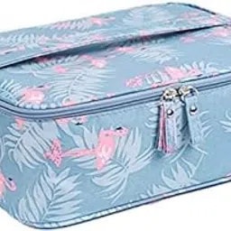 homaxa Women's Zipper Polyester Makeup Organizer Toiletry Bag Kits | Multicolor 24 x 19 x 10 cm-picture-38