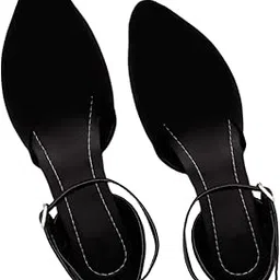Suede Casual Footwear for Women Stylish Ankle Strap Buckle Belly for Party Formal wear Casuals Comfortable and Fashionable Bellies for Women and Girls |-image-33