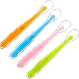 Baby Feeding Spoon Ultra Care Soft tip and Easy Grip Silicone Baby Spoon Set, BPA-Free Silicone Spoon - Baby Led Weaning Spoon - Spoon Set for Kids,Silicone Spoon for Baby (4)-image-96