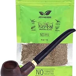 JOYHERBS Herbal Mixture Smoking Blend 100% No Tobacco No Nicotine 30g | Ayurvedic & Organic Herbs Mix For Smoking(Herbal Smokes - No nicotine/No Tobacco) With Smoking Wooden Pipe Smoking Accessories Kit-image-71