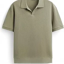 alan jones clothing Men's Textured Polo T-Shirt | Classic Short Sleeve Polo for Casual Wear-picture-16