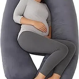 Dr Trust USA Maternity Pillow for Pregnancy Sleeping, U-Shape Maternity Pillow for Pregnant Women, 360-Degree Full Body Support for Back, Legs, HIPS & Belly with Removable Velvet Cover-picture-19