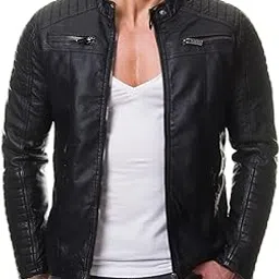 new choice leather Pure Genuine Leather Standard Length Jacket For Men's (NEWCHOICE-533-Black-M)-picture-17