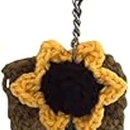 Handmade Crochet Sunflower Bouquet Keychain | Mini Floral Keyring For Bags, Purses & Gifts | Aesthetic Charm for Women And Girls-image-75