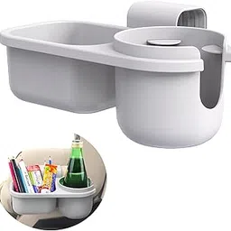 Child Cup Holder with Snacks Holder for Convertible Car Seats, Convertible Cup Holder, Stroller Cup Holder with Snack Pod Compatible with Most Convertible Car Seats, BPA Free- Grey.-picture-12