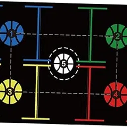 Merishopp Basketball Training Mat Mute Shock Absorbing Agility Footstep Training Mat Style D 120cmx89cm-image-58