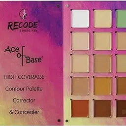Recode Beauty Concealer, Colour Corrector & Contour Palette Powder Full Coverage For All Skin Type, Erases Dark Circles, Matte Uneven Skin Tone, Redness, Blemishes, Even Scars, 15 Shades-image-37