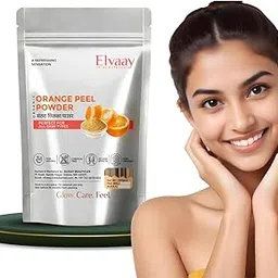 Elvaay Exclusive Orange Peel Powder, Body Exfoliating Scrub, Bath Powder for Skin Whitening, 100g-picture-28