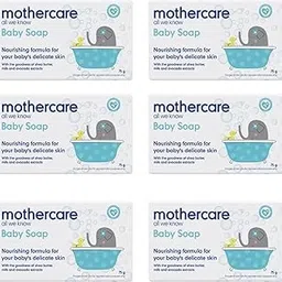 Mothercare All We Know Baby soap 75gm (Pack of 6) by Fratelli | Nourishing Formula for Baby's Delicate Skin | Goodness of Shea Butter,Milk and Ava-picture-24