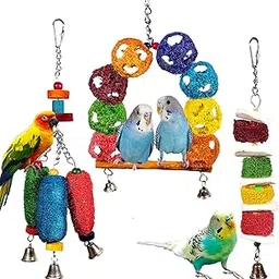 Addy Cuttlebone Bird Toys Combo - Set of 3 | 20037 | Cuttle Fish Bones | Food | Treats for Lovebirds Parrots, Budgies, Finches, Parakeets, and Other Birds.| Four Piece Free cuttlebone.-picture-34