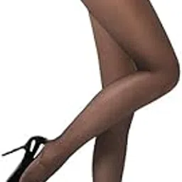 RiddhiTrade Women's & Girl’s Seamless Tights Ultra-Thin Transparent High Waist Reinforced Toe Pantyhose Long Exotic Knee High Thigh Stockings. (Black) Pack of 1-image-36