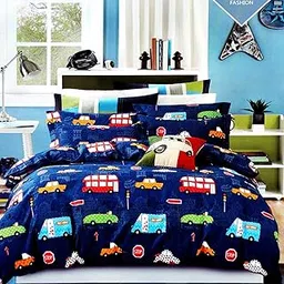 Amazon Brand – Umi Super Soft Brushed Microfiber Cotton Double Quilt Cover Blanket Cover Razai Duvet Cover Comforter Cover for Double Size Duvets with Zip (90"X100"(Inches), Blue)-image-82