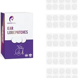 SHOWGIRL Ear Lobe Patches Ear Lobe Support Patches Earlobes Invisible lob for Heavy Earrings Lift Patches for Long Time Wearing Earrings Protect Healthy Ear Lobes Against Tearing sheet-5 (50 pcs)-image-67