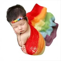 BabyMoon Baby Wrap Photography Props Stretch Without Wrinkle, Blanket Swaddle Wrap (Multicolor)-picture-46
