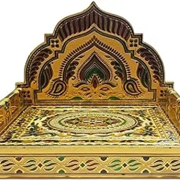 TLGS - Laddu Gopal Ji/Navneet Priya Lal Ji/Thakur Ji Sihasan (Golden) (10x15)-image-90