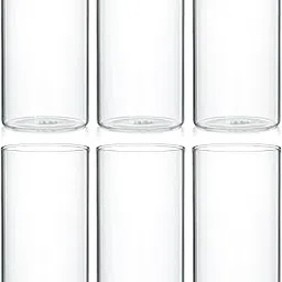 TRU'S Borosilicate Water Glass 350 ml - Set of 6 Transparent Drinking Glasses (Pack of 6)-picture-31