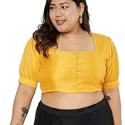 studio rasa Women's Plus Size Silk Blend Button Down Blouse for Wedding Festive Party-picture-45